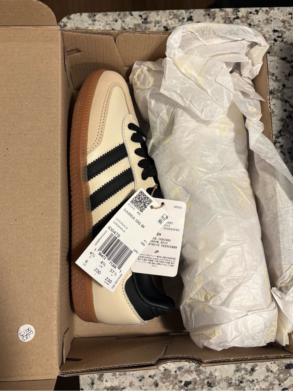 NEW Adidas Samba OG Women’s size 6 Black/Cream - Picture 9 of 11
